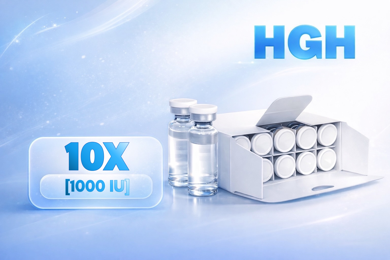 HgH Somatropin Liquid 10x kits/1000 iu from White Label, Peptides steroids