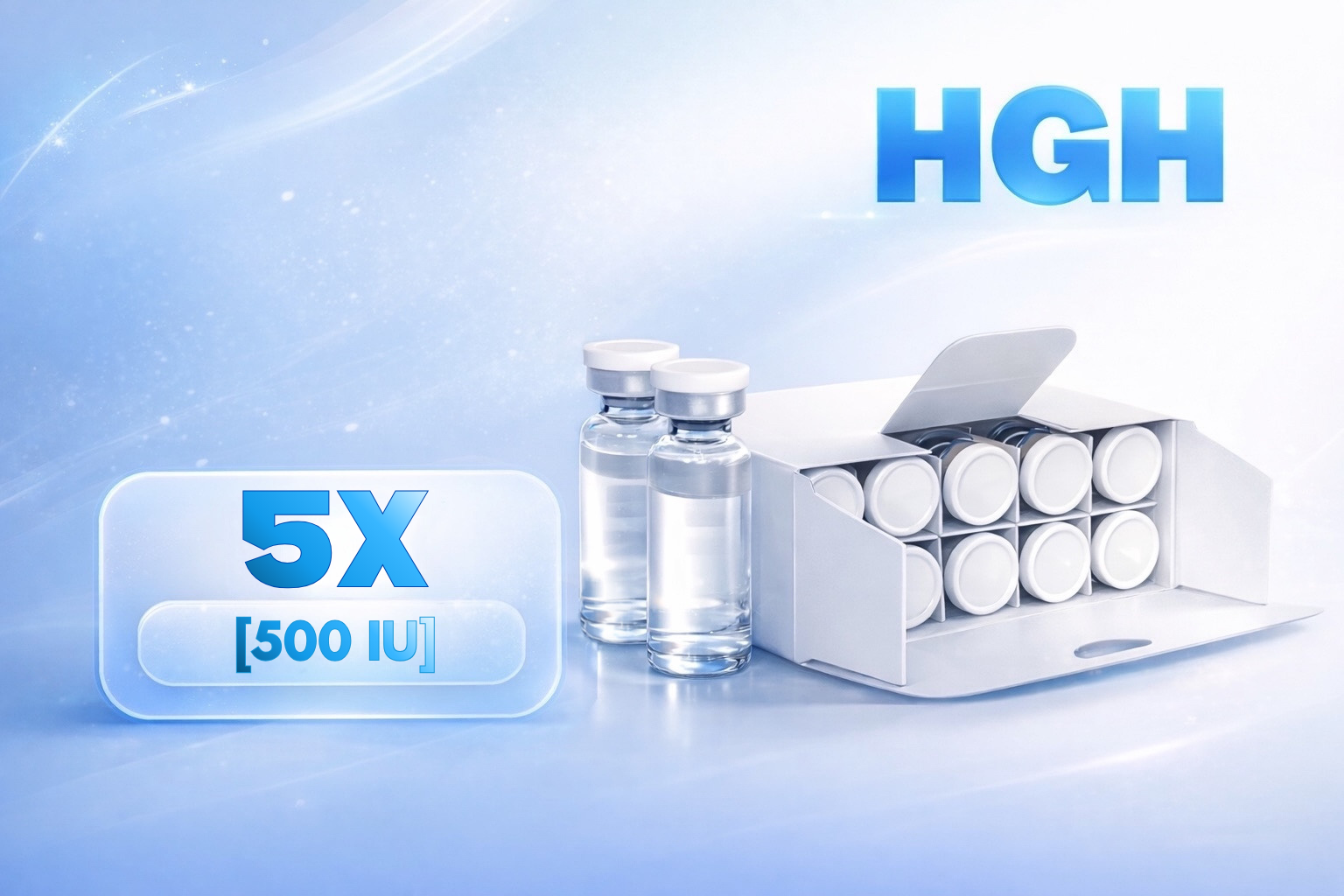 HgH Somatropin Liquid 5x kits/500 iu from White Label, Peptides steroids